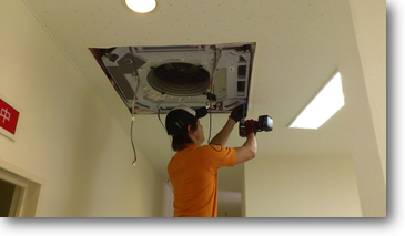 1.作業エリア付近を養生