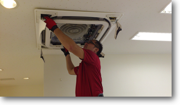 1.作業エリア付近を養生