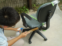 5.反応後隅々までブラッシング