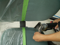 5.反応後隅々までブラッシング